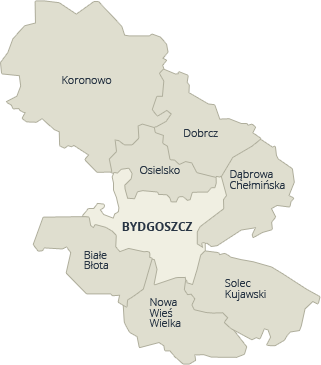 Zasięg Terytorialny Kancelarii Komorniczej w Bydgoszczy